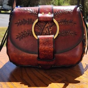 Brown Handmade Hard Leather Purse